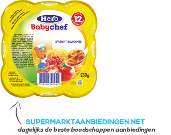 Hero Babychef spahettini bolognaise 12 aanbieding