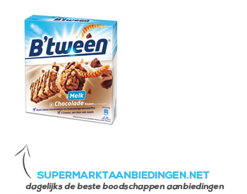 Hero B'tween melkchocoladerepen aanbieding