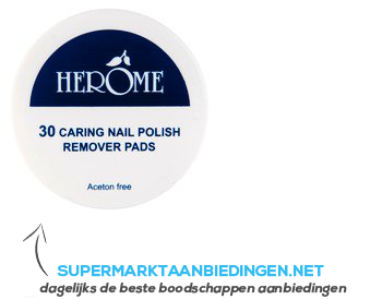 Herome Caring nail remover pads aanbieding