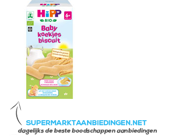 Hipp Bio babykoekjes voor papjes 6 mnd aanbieding