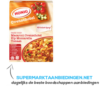 Honig Macaroni ovenschotel kip mozzarella tom. aanbieding