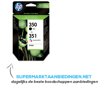 HP Cartridge zwart-drie kleuren nr. 350/351 aanbieding