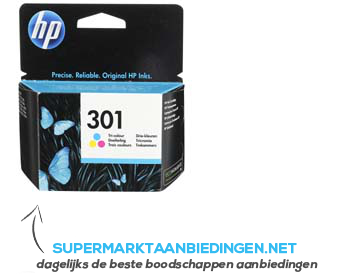 HP Inktcartridge 301 kleur aanbieding