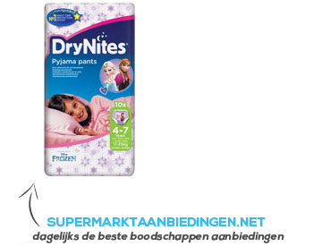 Huggies DryNites girl 4-7 jaar (17-30 kg) aanbieding