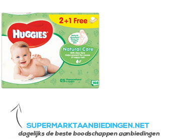 Huggies Natural care 2 plus 1 aanbieding