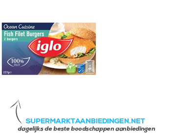 Iglo Fish filet burgers aanbieding