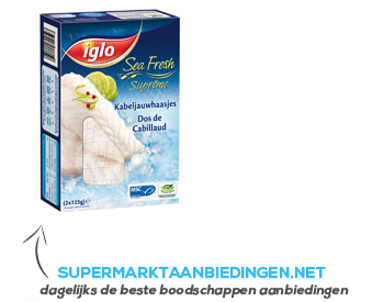 Iglo Kabeljauwhaasje aanbieding