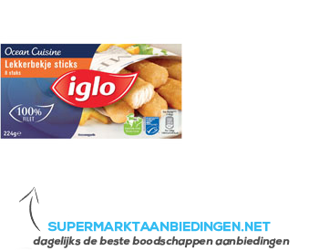 Iglo Lekkerbekje sticks aanbieding