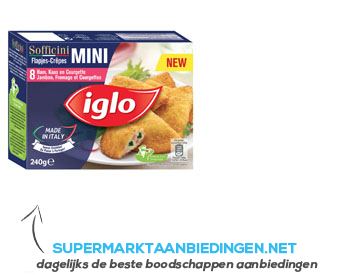 Iglo Mini sofficini ham-kaas-courgette aanbieding