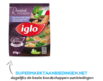 Iglo Pasta met pesto, kipfilet & groente aanbieding