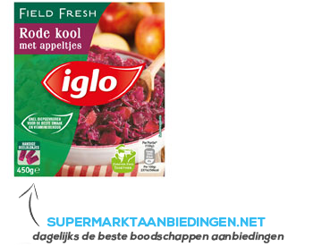 Iglo Rode kool met appeltjes aanbieding