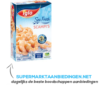 Iglo Scampi's aanbieding