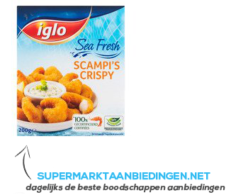 Iglo Scampi's crispy aanbieding