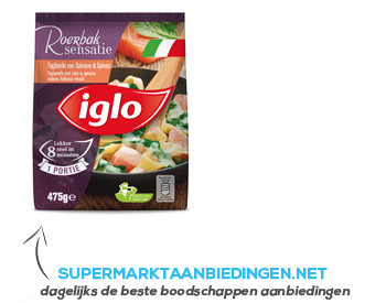 Iglo Tagliatelle met zalm & spinazie aanbieding