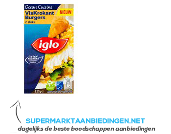 Iglo Viskrokant burgers aanbieding