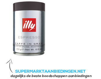 Illy Espresso dark roast bonen aanbieding