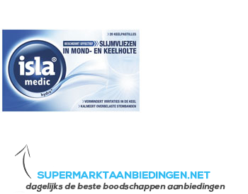 Isla Medic hydro keelpastilles aanbieding