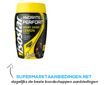 Isostar Hydrate & perform sportdrink lemon aanbieding