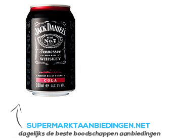 Jack Daniels Whiskey cola aanbieding