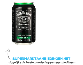 Jack Daniels Whiskey ginger aanbieding