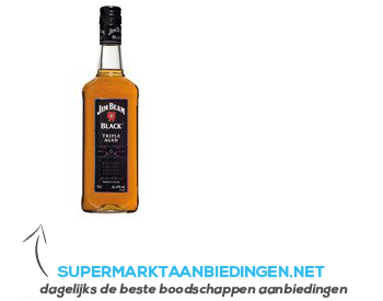 Jim Beam Black triple aged bourbon whisky 6 years aanbieding