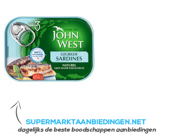 John West Gegrilde sardines naturel MSC aanbieding