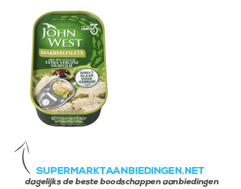 John West Makreelfilets olijfolie aanbieding