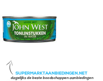 John West Tonijnstukken in water aanbieding