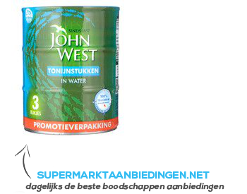 John West Tonijnstukken water