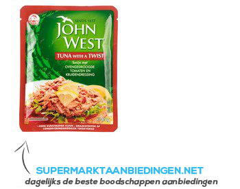 John West Tuna with a twist gedroogde tomaat aanbieding