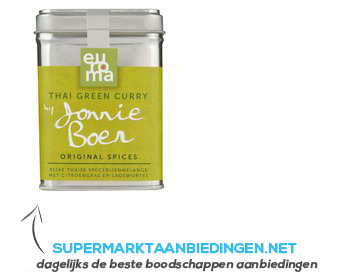 Jonnie Boer Thai green curry aanbieding