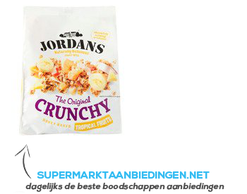 Jordans Crunchy tropical fruits aanbieding