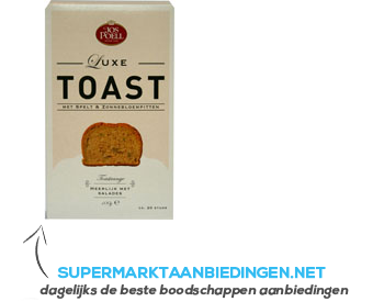 Jos Poell Luxe toast met spelt en zonnebloempitten aanbieding