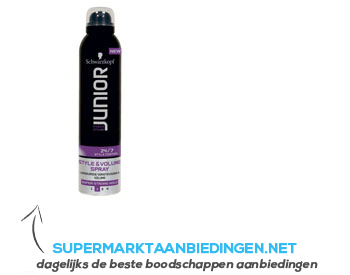 Junior Style & volume spray aanbieding