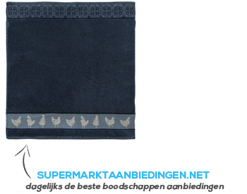 DDDDD Keukendoek chicken blue aanbieding