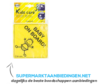 Kidscare Baby aan boord aanbieding