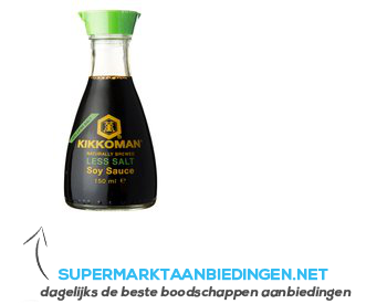 Kikkoman Soy sauce less salt aanbieding