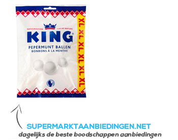 King Pepermuntballen xl zak aanbieding