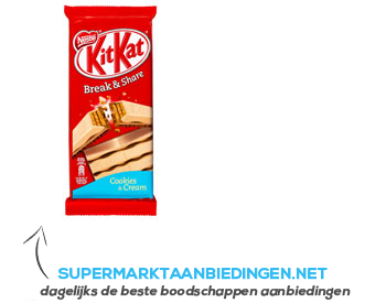 Kitkat Tablet cookies & cream aanbieding