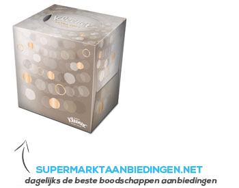 Kleenex Cube ultrasoft tissues box aanbieding