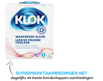 Klok Wasmiddel poeder eco kleur aanbieding