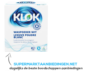 Klok Wasmiddel poeder eco wit aanbieding