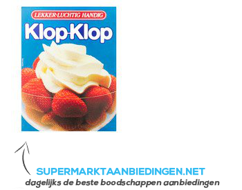 Klop Klop Instant slagroom aanbieding