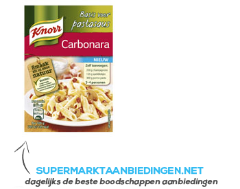 Knorr Basis pastasaus carbonara aanbieding