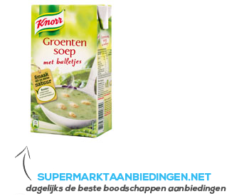 Knorr Groentensoep met balletjes aanbieding