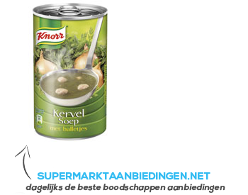 Knorr Kervelsoep met balletjes aanbieding