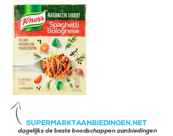 Knorr Maaltijd mix spaghetti bolognese aanbieding