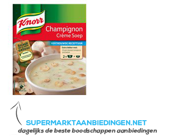 Knorr Mix champignonsoep crème aanbieding