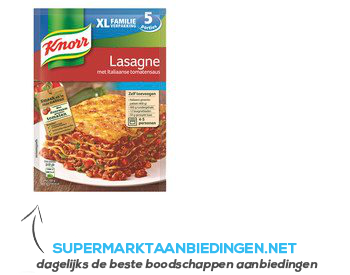 Knorr Mix lasagne tomatensaus aanbieding