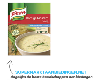 Knorr Mix romige mosterdsoep aanbieding